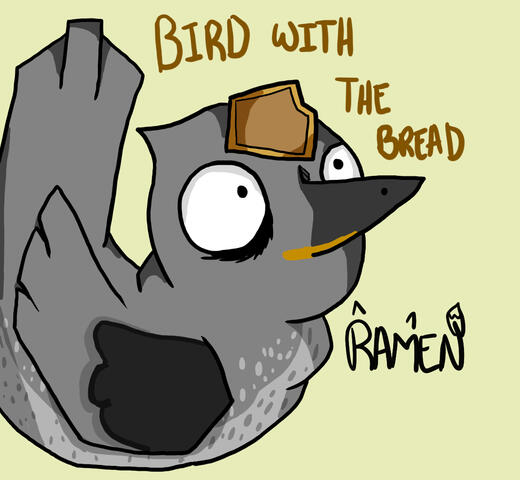 Bird with the bread